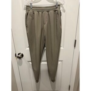 FLX Mens Jogger Pants Technical Stretch Taupe Size S